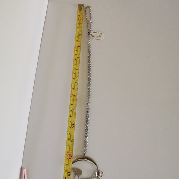 Good Luck Charms Necklace Silver Pendant D'Orlan 90s Lucky Dangles 24" Chain - Picture 8 of 8